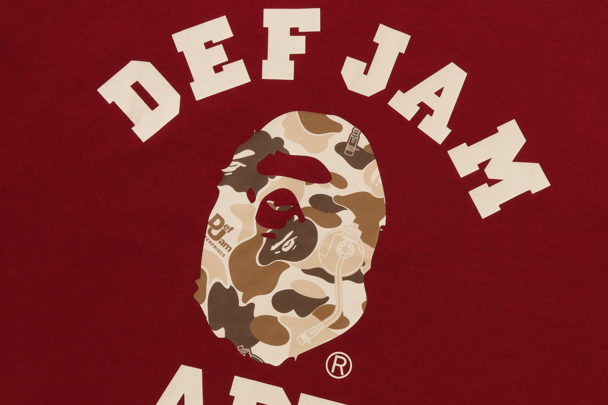 BAPE X DEF JAM CAMO COLLEGE RELAXED FIT TEE