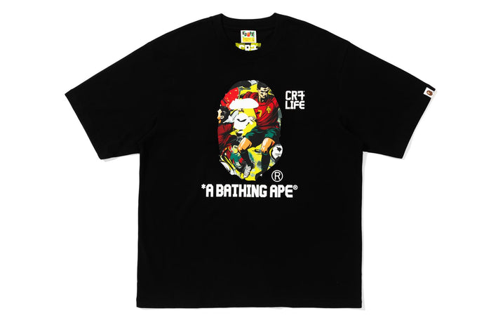 BAPE X CR7 LIFE GRAPHIC A BATHING APE RELAXED FIT TEE M #2