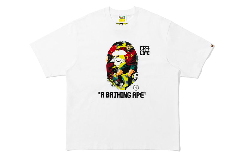 BAPE X CR7 LIFE GRAPHIC A BATHING APE RELAXED FIT TEE M #2