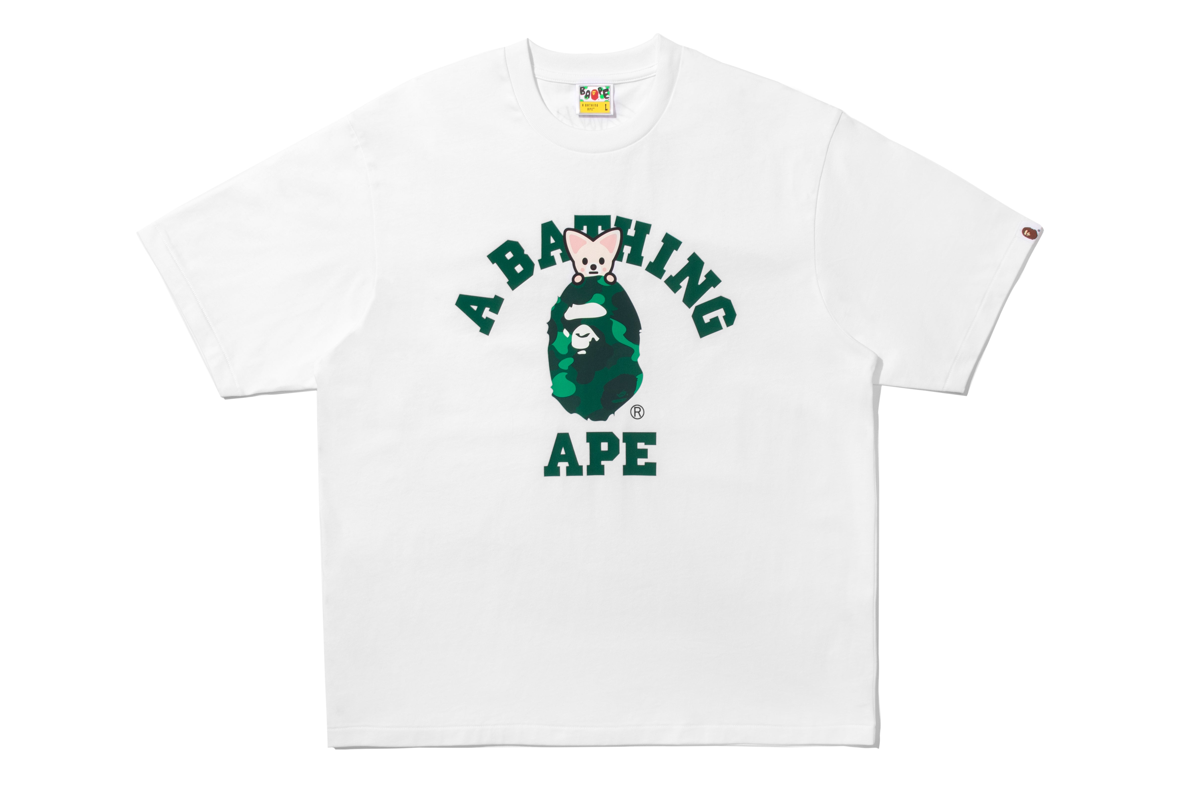 A BATHING APE カレッジロゴ ニューヨーク Tシャツ 白 Mサイズ ☆XL 