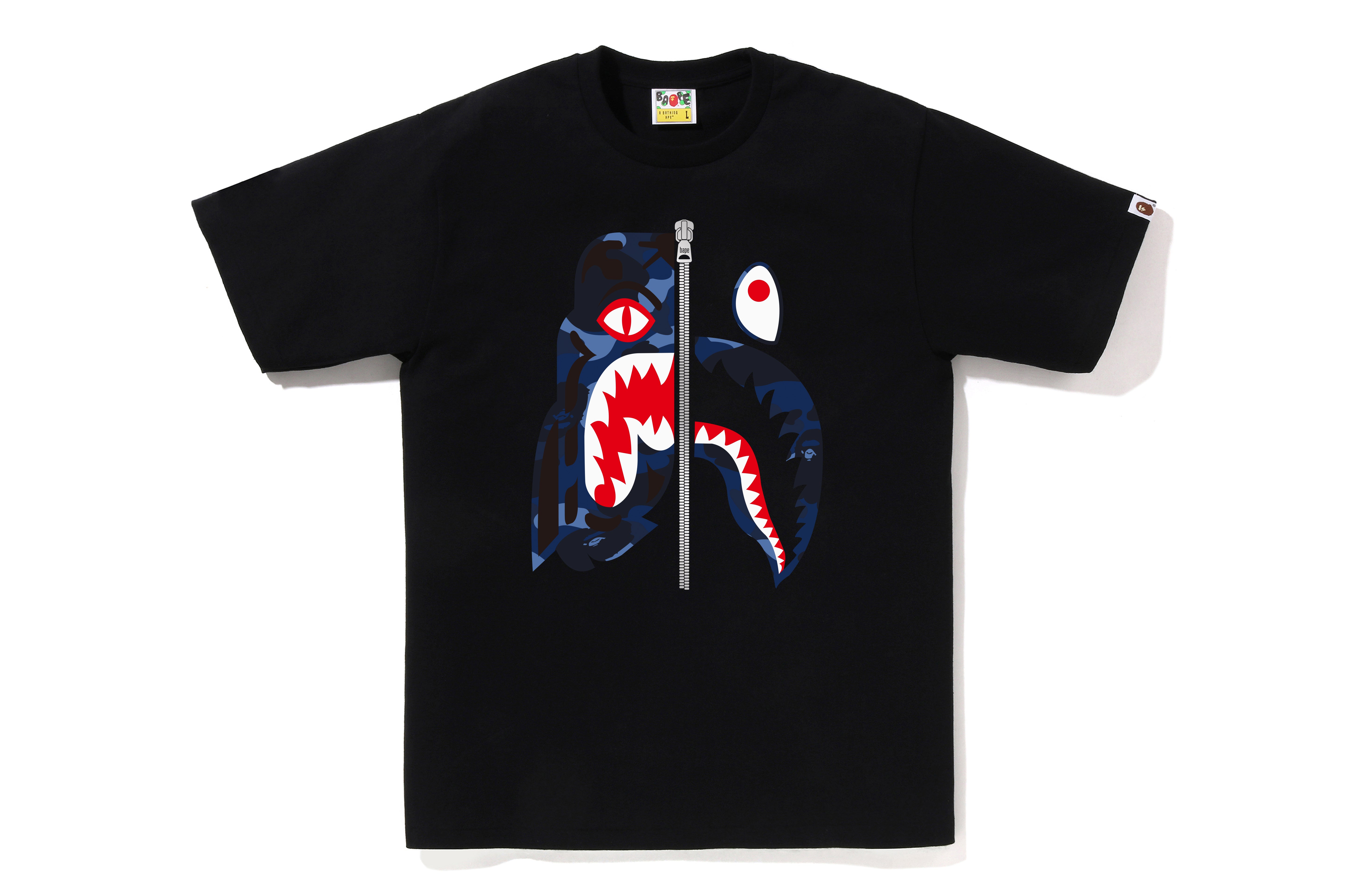 A BATHING APE® Color Camo Tiger Shark Tee | Bape official website