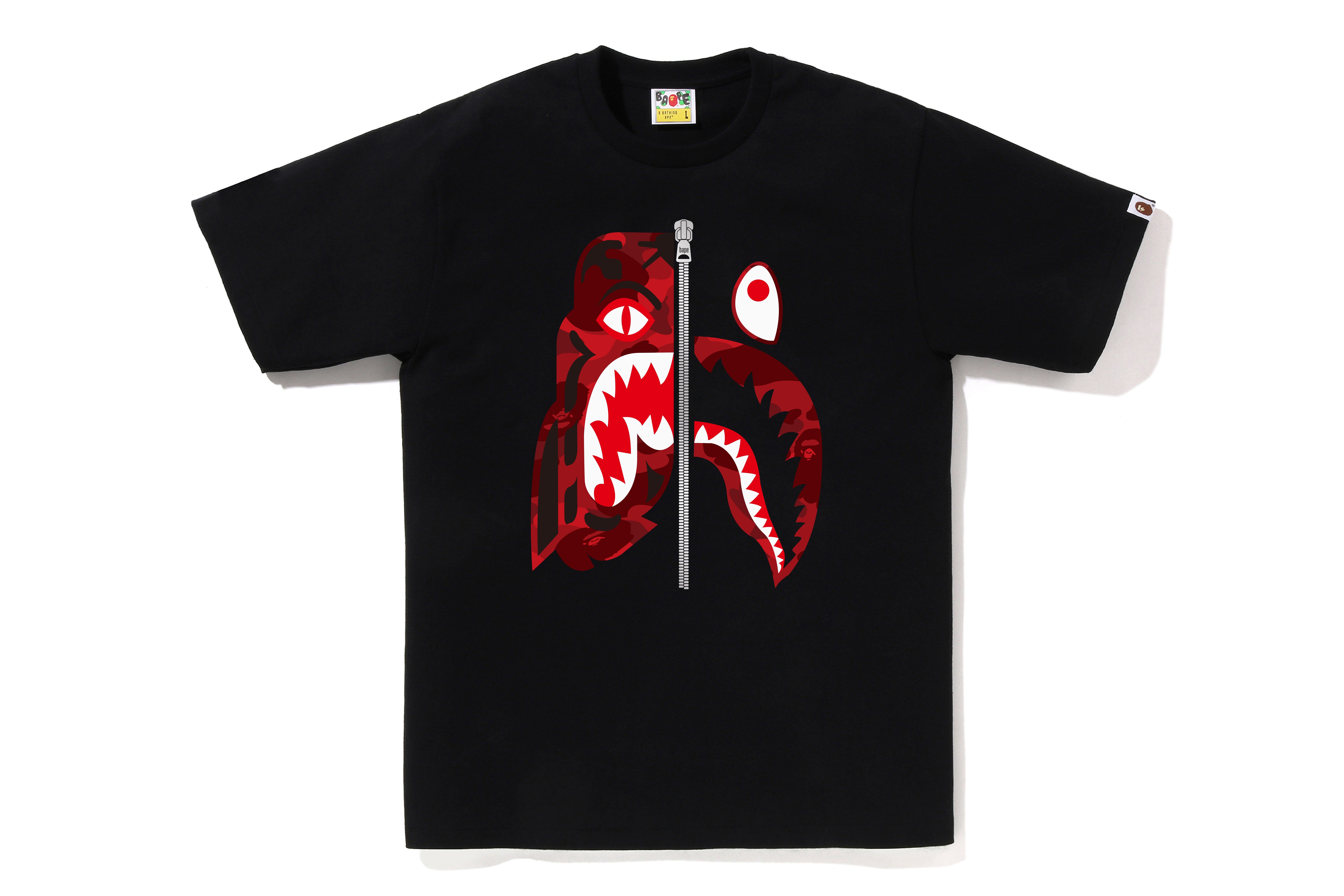 トップス A BATHING APE COLOR CAMO TIGER SHARK TEE A BATHING APE® Color Camo Tiger Shark Tee | Bape official website