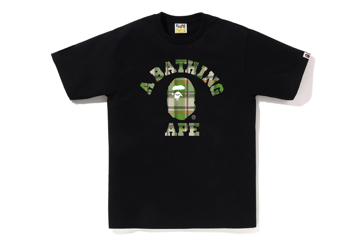 BAPE CHECK COLLEGE TEE