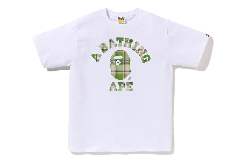 BAPE CHECK COLLEGE TEE