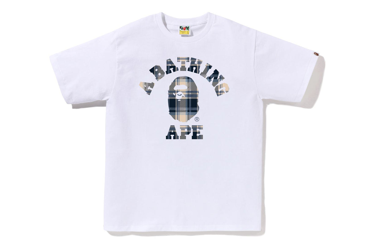 BAPE CHECK COLLEGE TEE