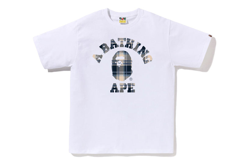 BAPE CHECK COLLEGE TEE