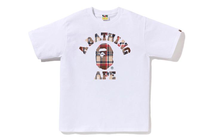 BAPE CHECK COLLEGE TEE
