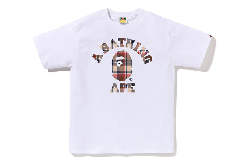 BAPE CHECK COLLEGE TEE
