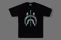 BAPE MENS COTTON CITY CAMO GLOWING SHARK T-SHIRT