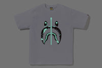 BAPE MENS COTTON CITY CAMO GLOWING SHARK T-SHIRT