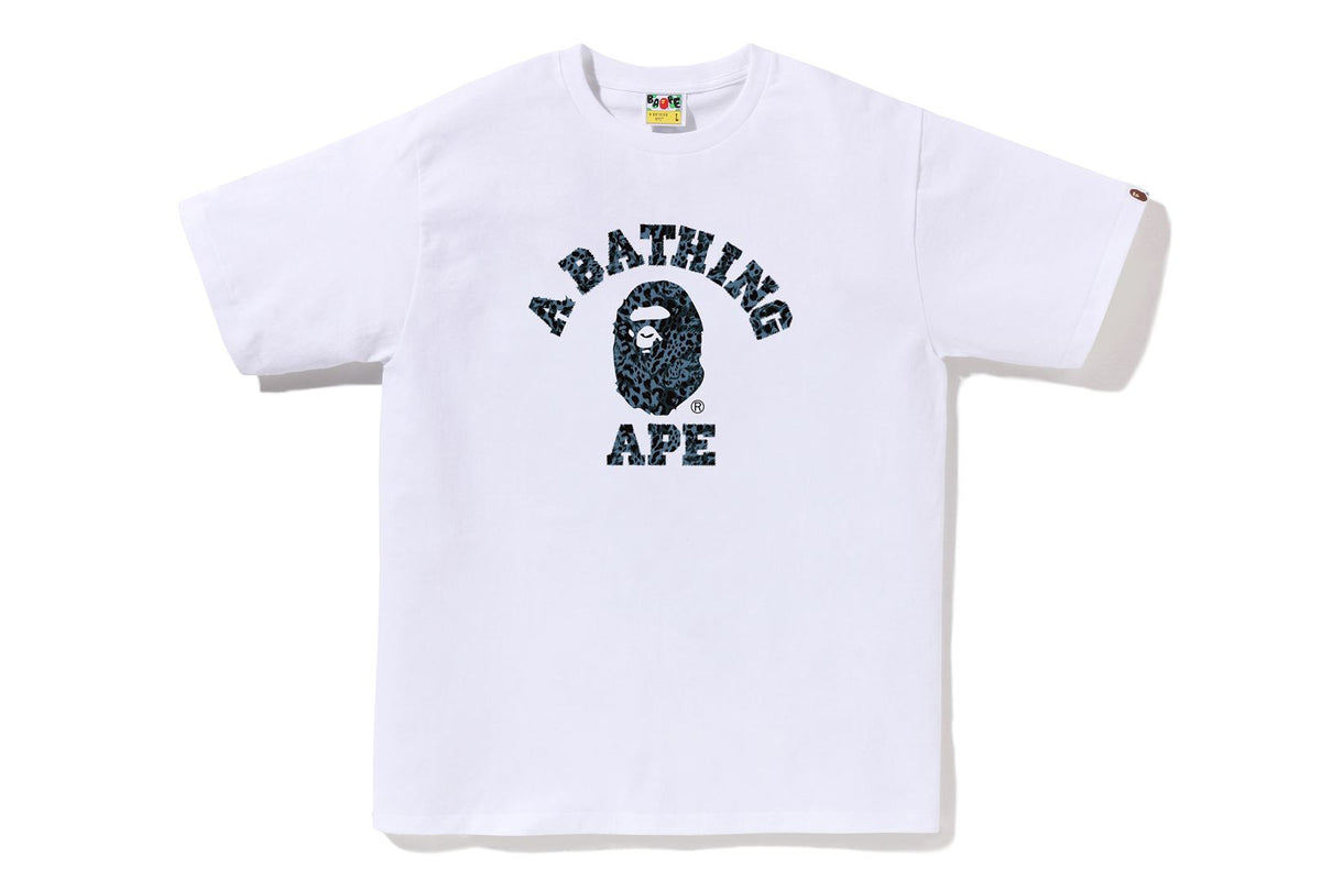 WILD LEOPARD PATTERN COLLEGE TEE