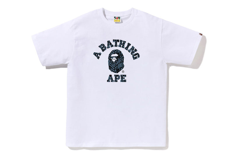 WILD LEOPARD PATTERN COLLEGE TEE