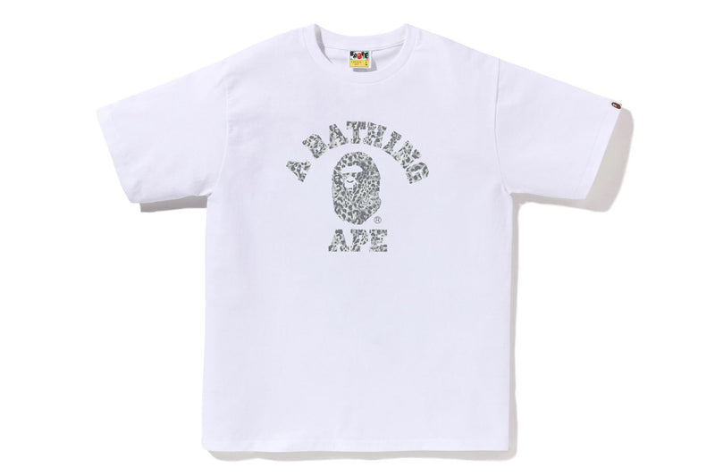 WILD LEOPARD PATTERN COLLEGE TEE