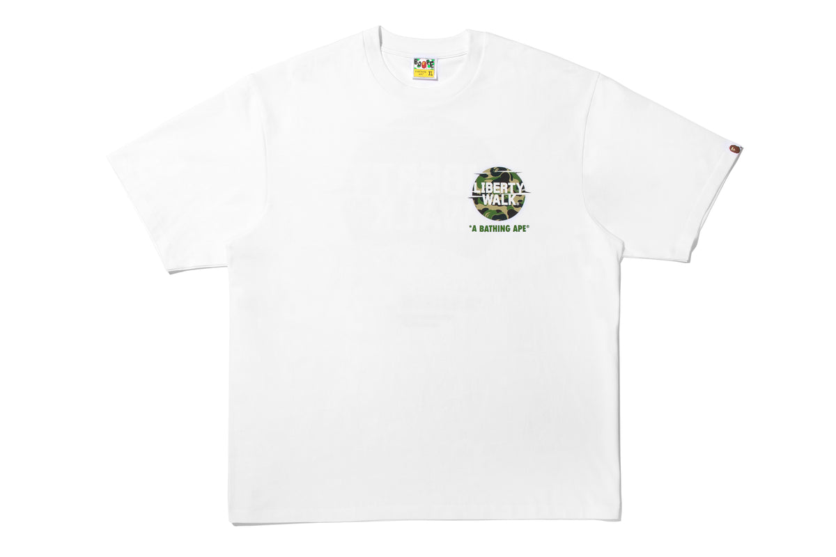 BAPE X LIBERTY WALK ABC CAMO LOGO RELAXED FIT TEE
