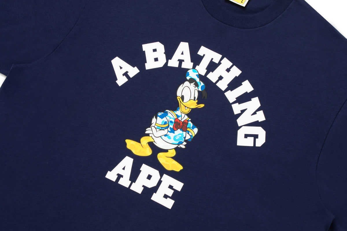 BAPE X DISNEY DONALD DUCK COLLEGE RELAXED FIT TEE