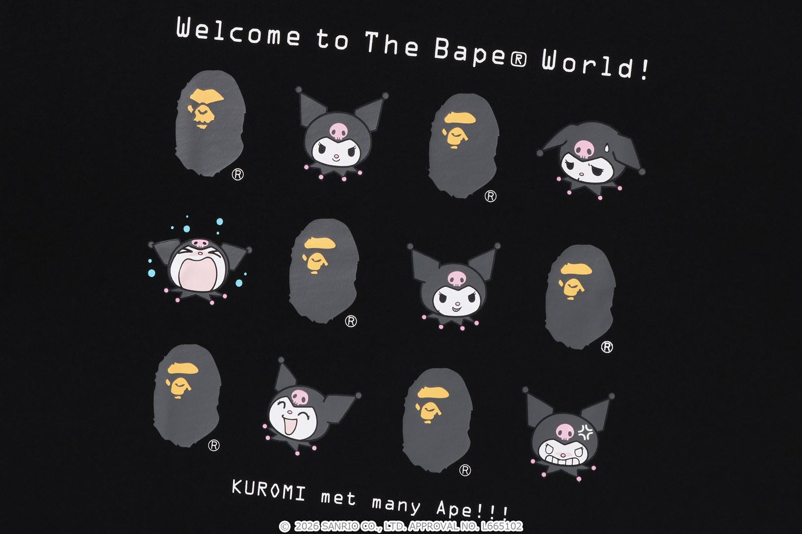 A BATHING APE® BAPE X Kuromi Tee | Bape official website – uk.bape.com