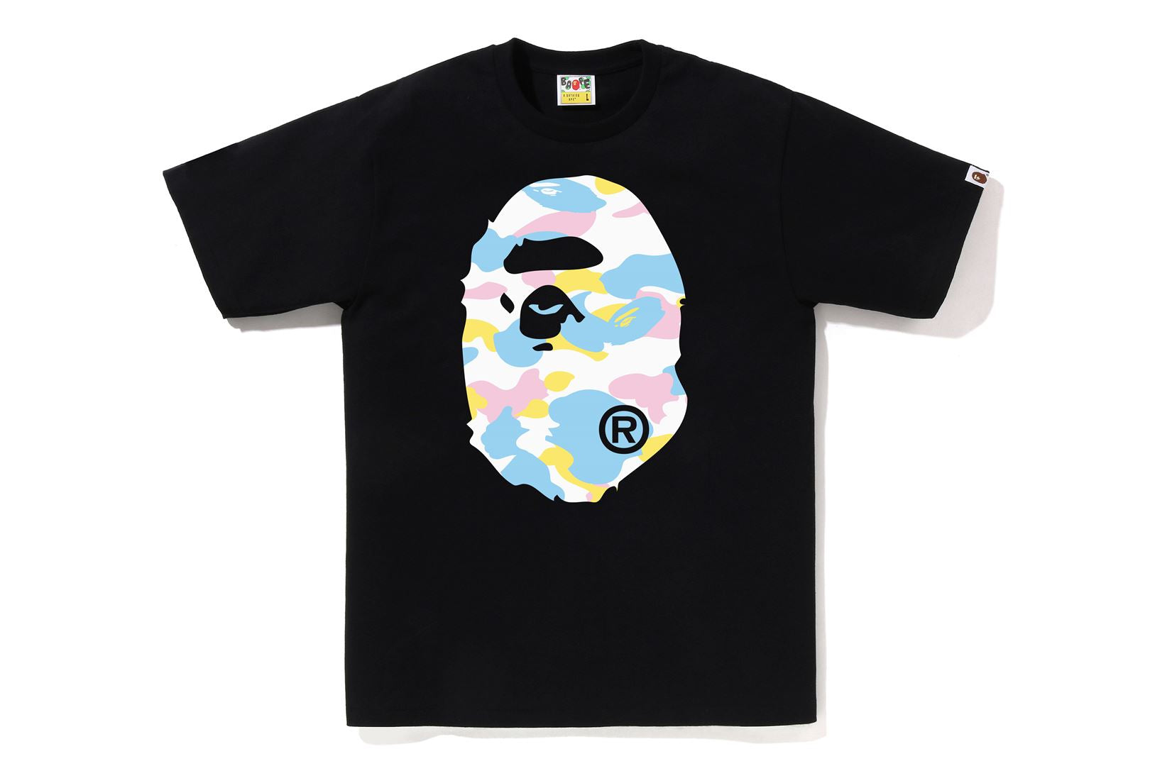 A BATHING APE® New Multi Camo Big Ape Head Tee | Bape official