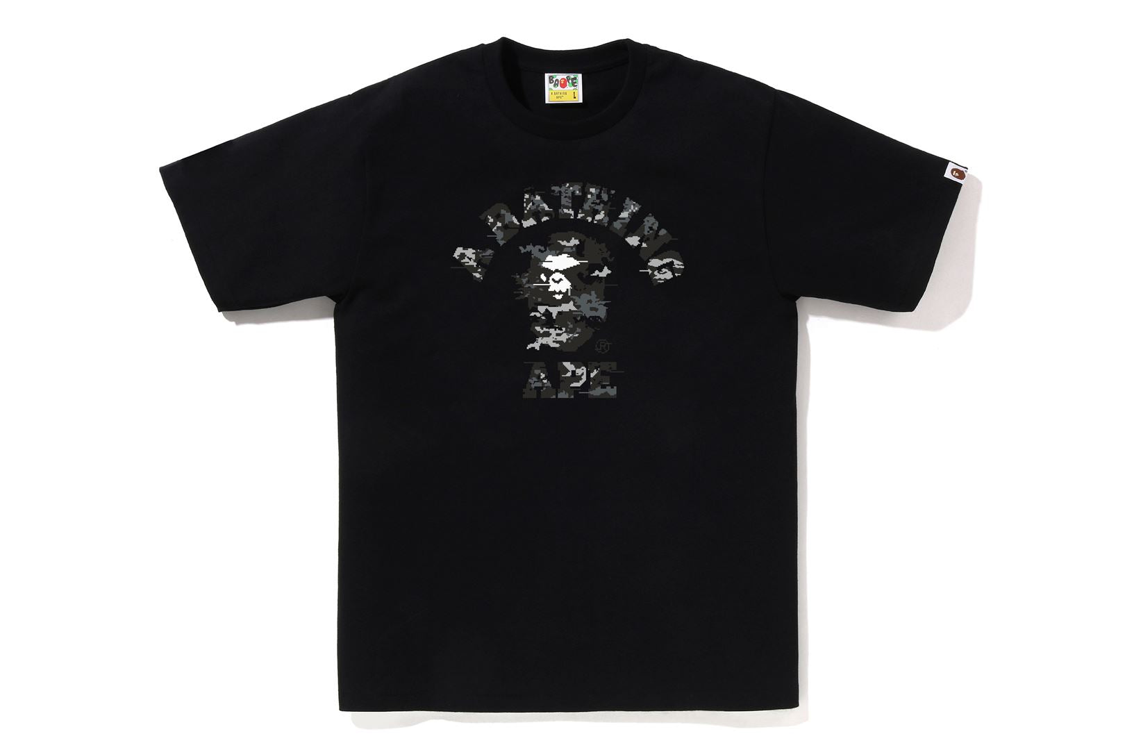 A BATHING APE® Multi Pixel Camo College Tee | Bape official