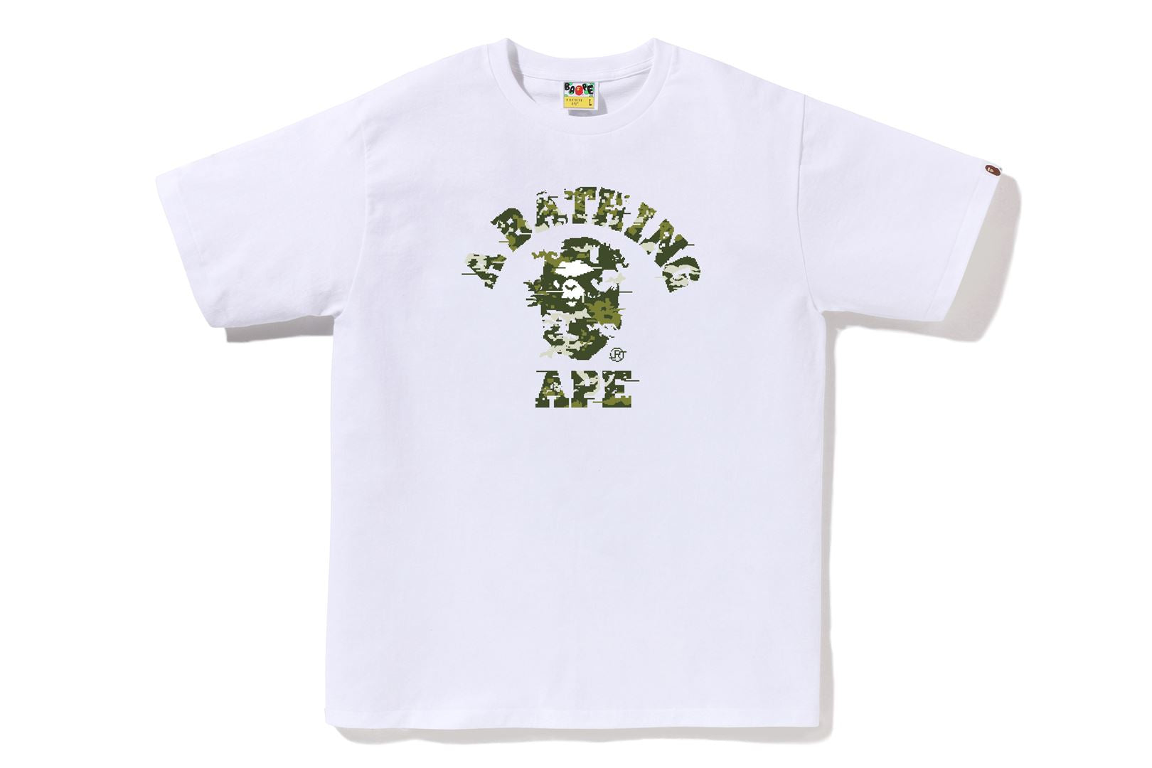 A BATHING APE® Multi Pixel Camo College Tee | Bape official