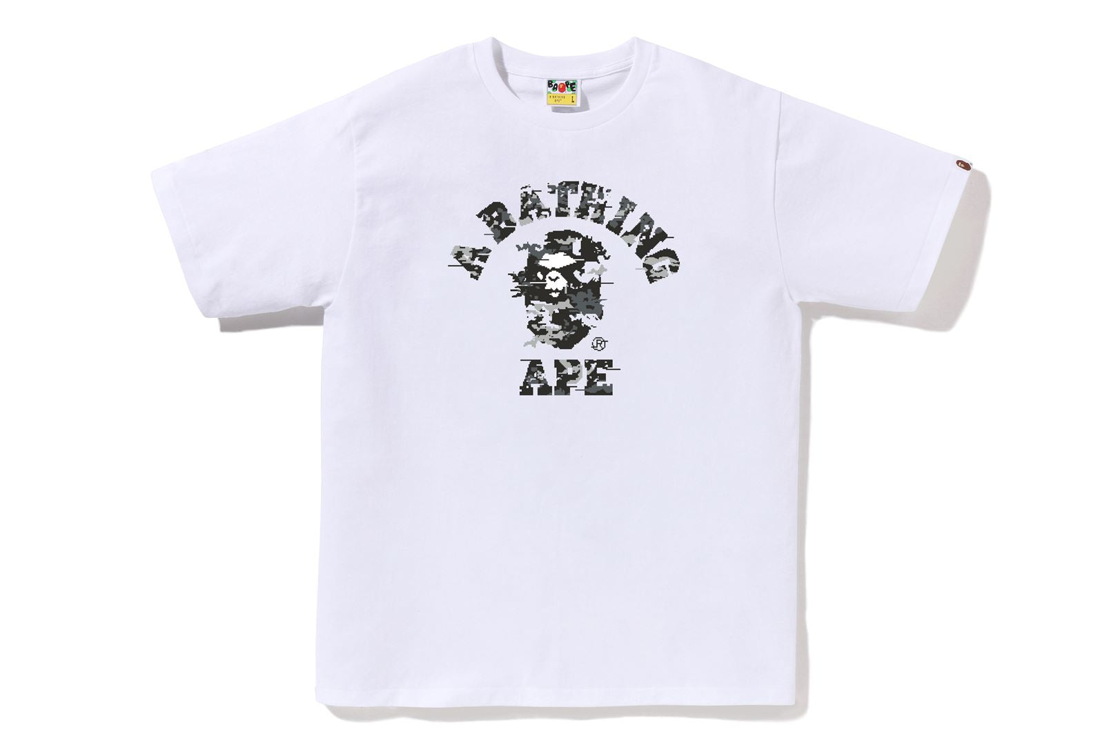 A BATHING APE® Multi Pixel Camo College Tee | Bape official