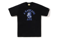 JAPANESE INDIGO ART CAMO COLLEGE TEE