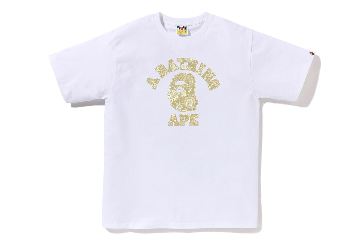 JAPANESE INDIGO ART CAMO COLLEGE TEE