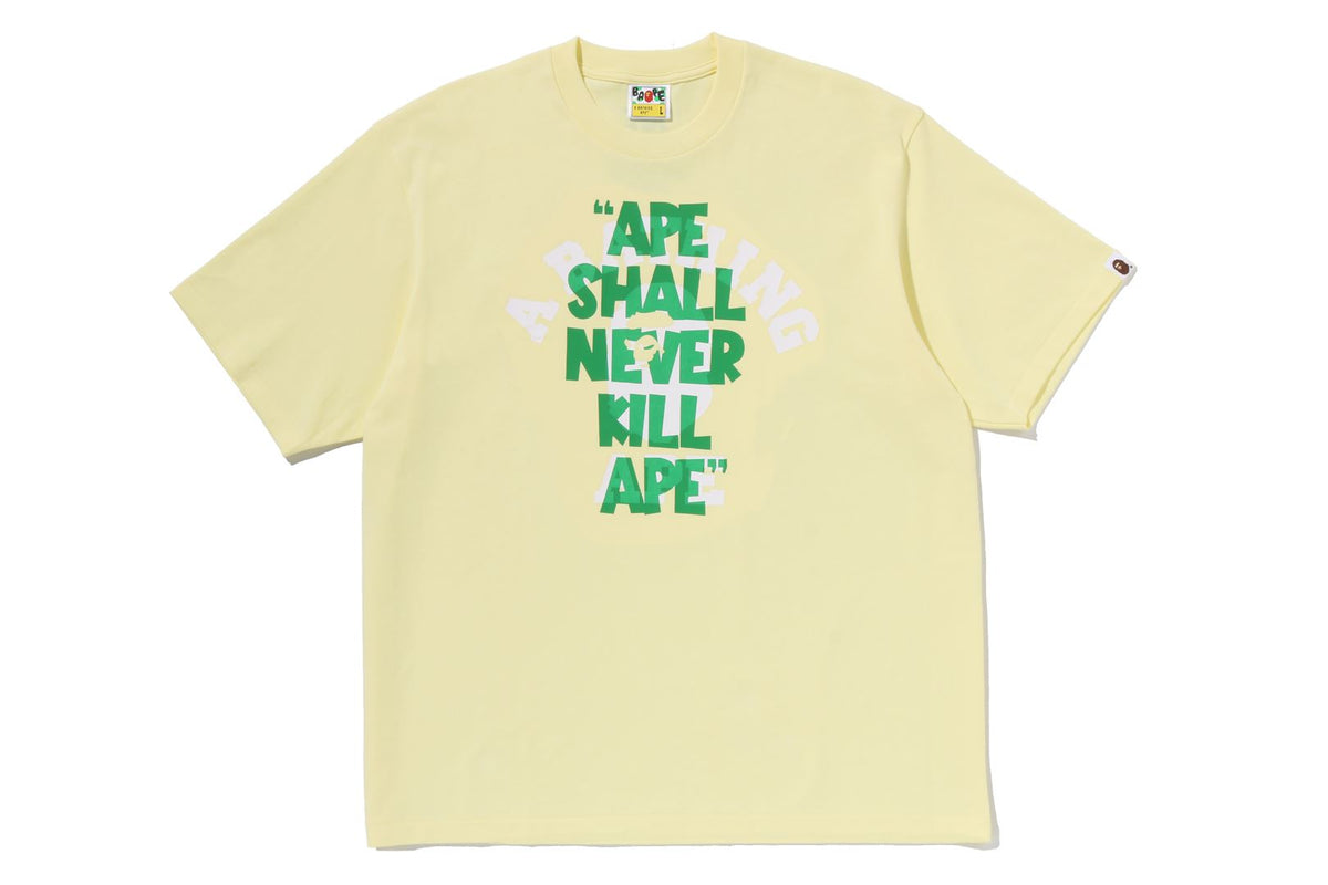 APE SHALL NEVER KILL APE COLLEGE  RELAXED FIT TEE