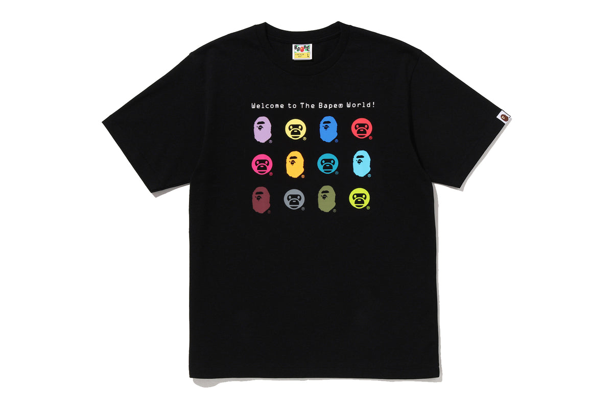 BAPE WORLD MULTI LOGO TEE