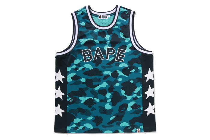 COLOR CAMO MESH MULTI LOGO RELAXED FIT TANK TOP