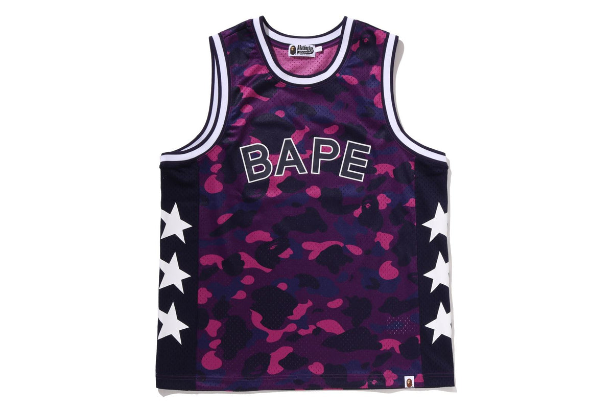 COLOR CAMO MESH MULTI LOGO RELAXED FIT TANK TOP