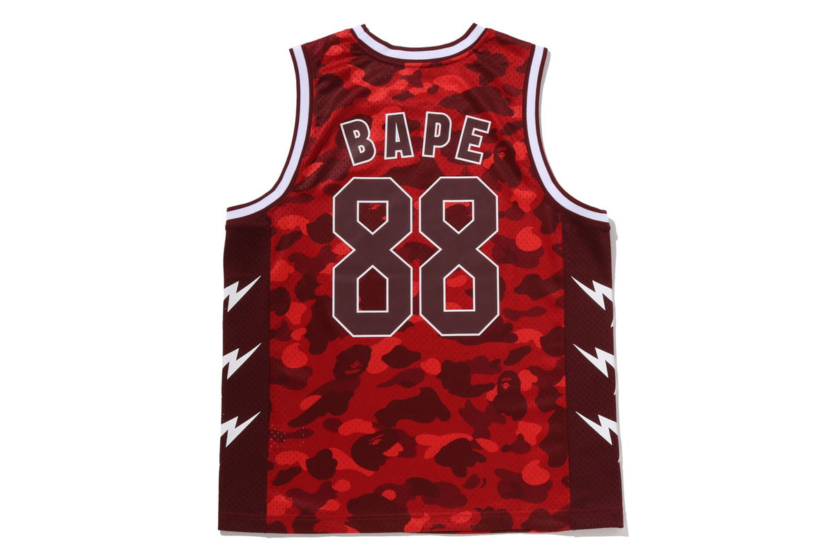 COLOR CAMO MESH MULTI LOGO RELAXED FIT TANK TOP