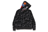 COLOR CAMO SHARK FULL ZIP HOODIE