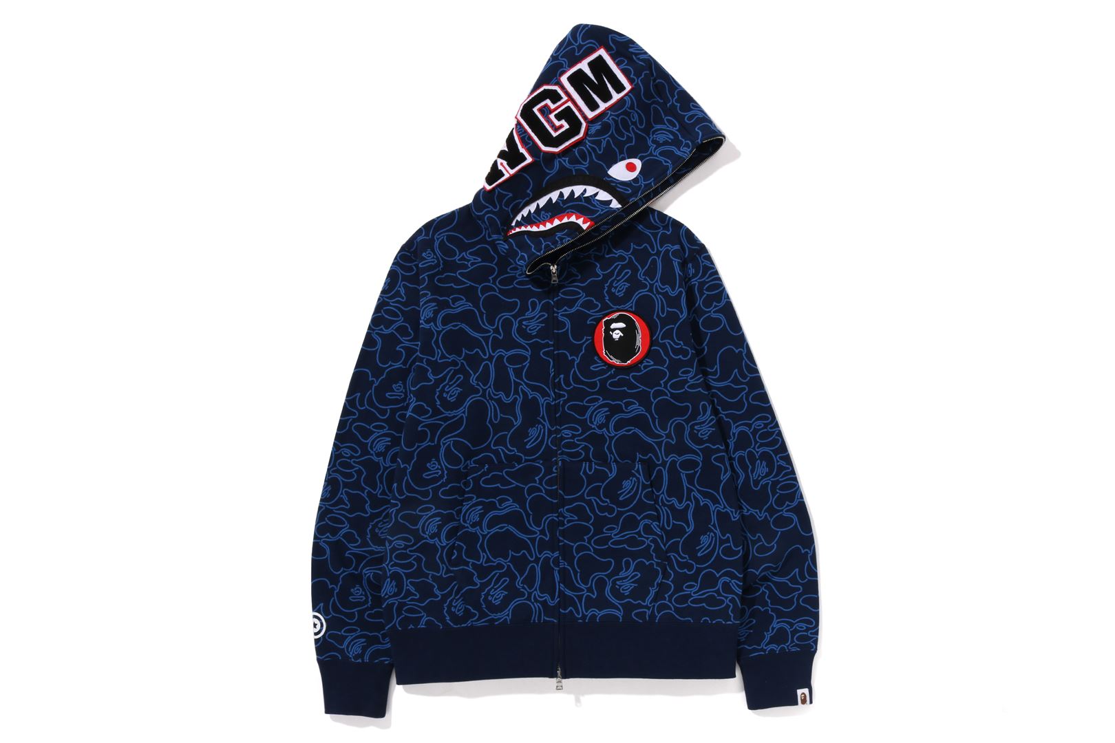 Blue and red bape hoodie hotsell