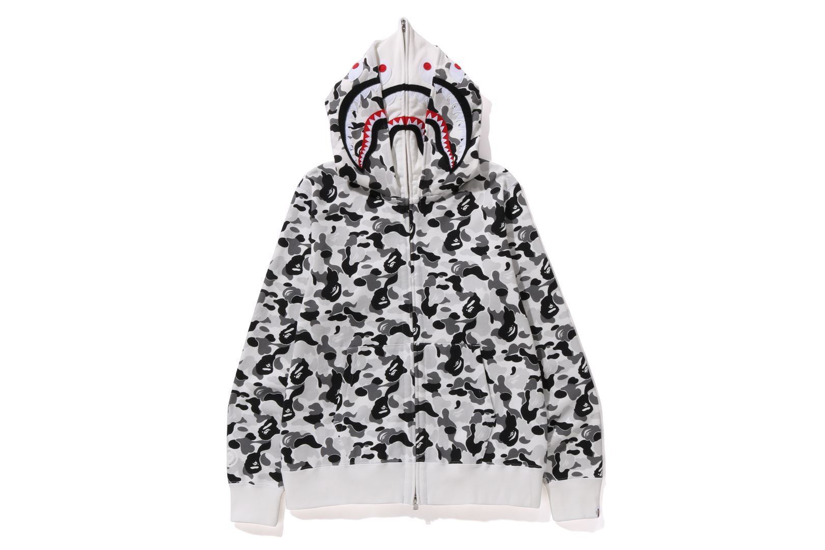 Black white bape hoodie hotsell