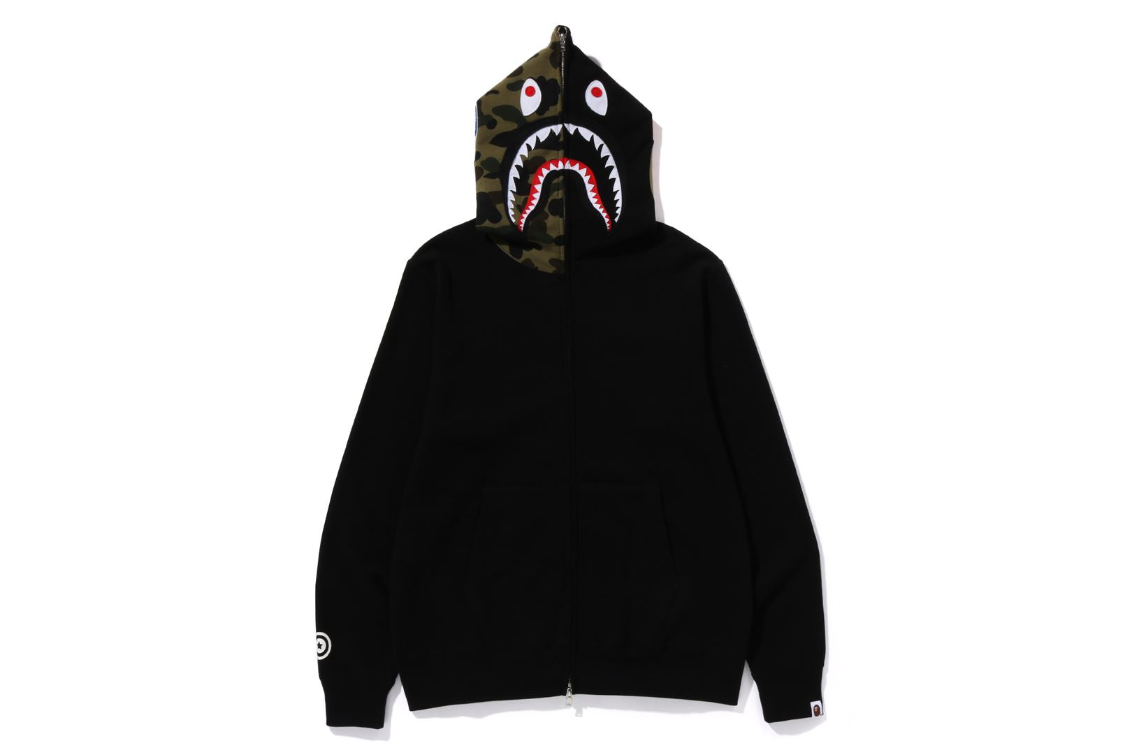 Black bape shop hoodie shark