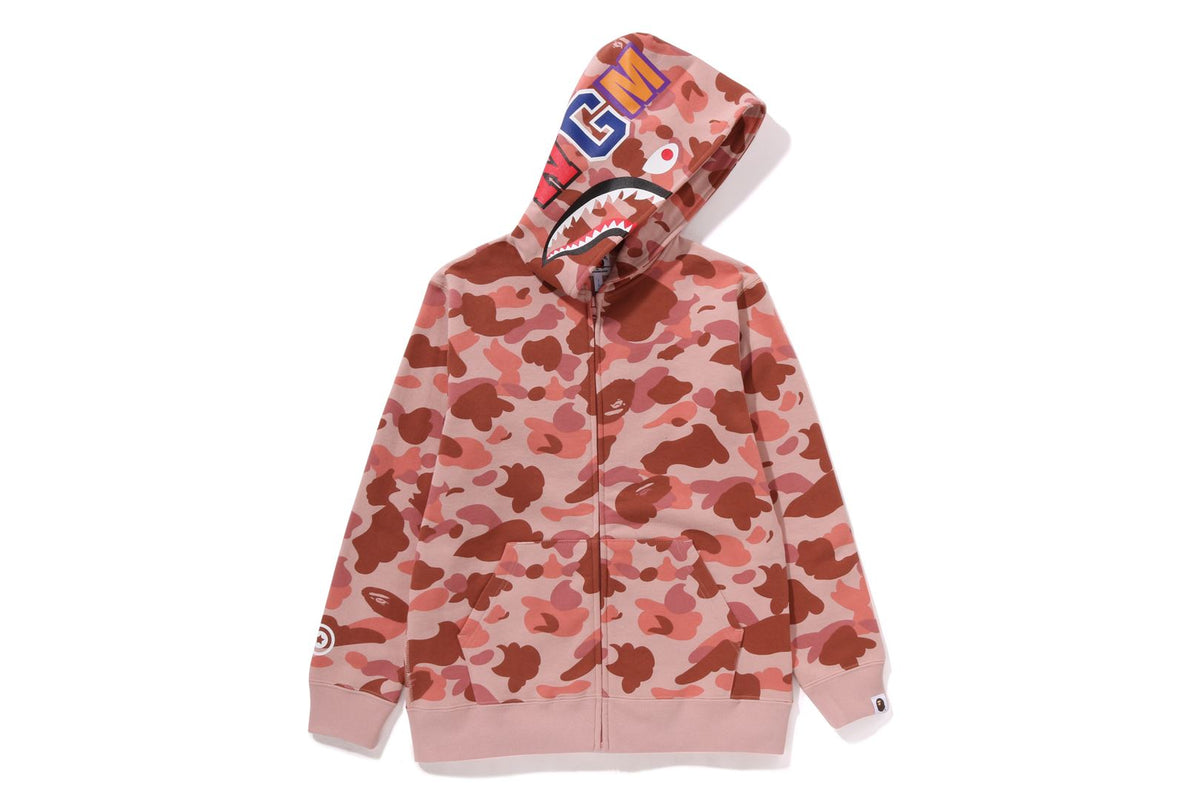 A BATHING APE® Kids 1st Camo Shark Zip Hoodie Jr Bape official