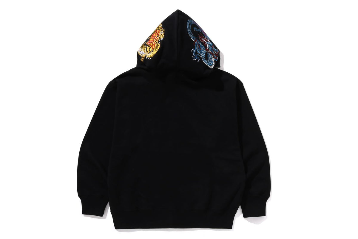 TIGER AND DRAGON RELAXED FIT FULL ZIP HOODIE