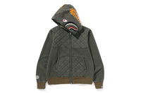 A RISING BAPE MILITARY SHARK FULL ZIP HOODIE