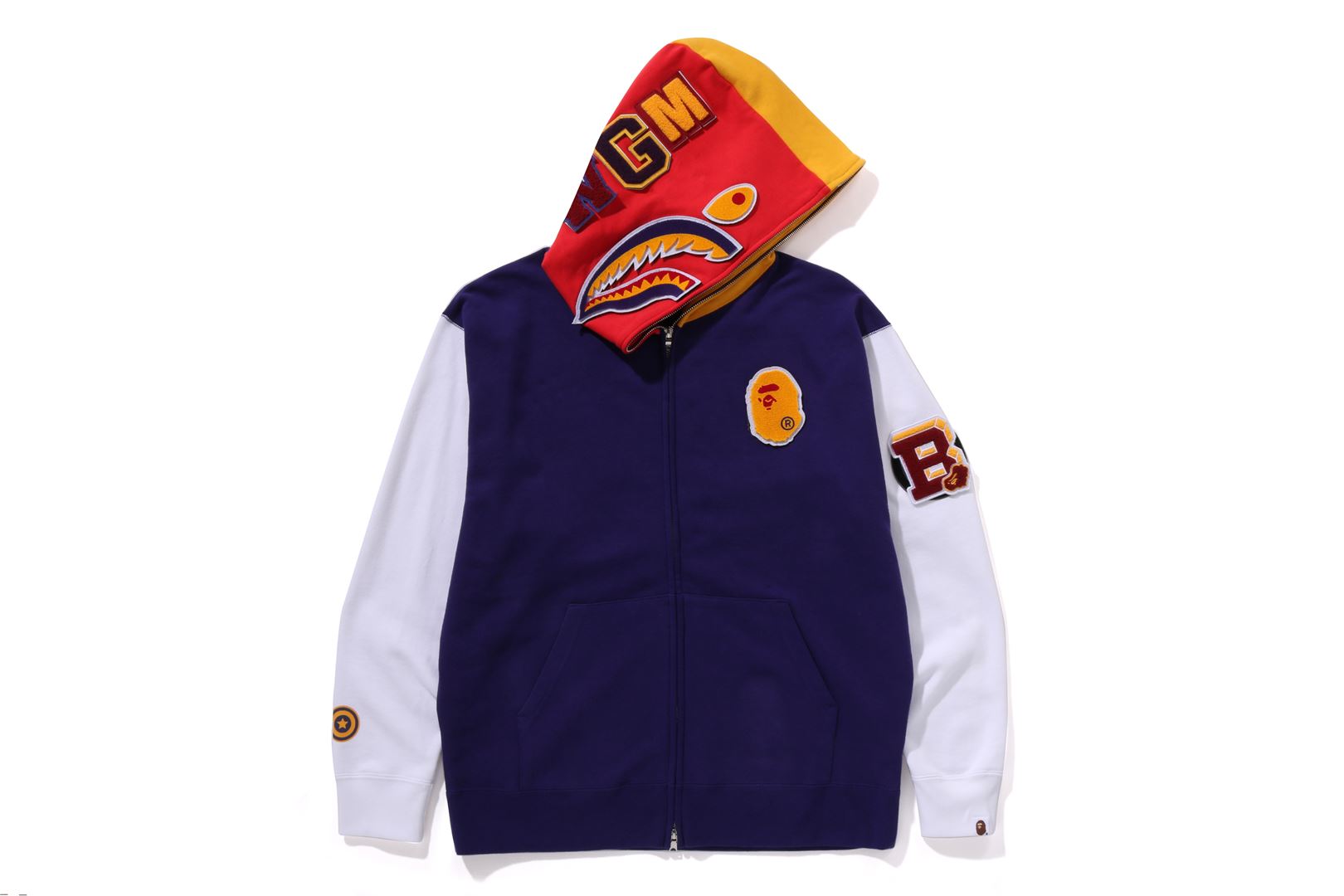 Bape sharke hot varsity jacket small