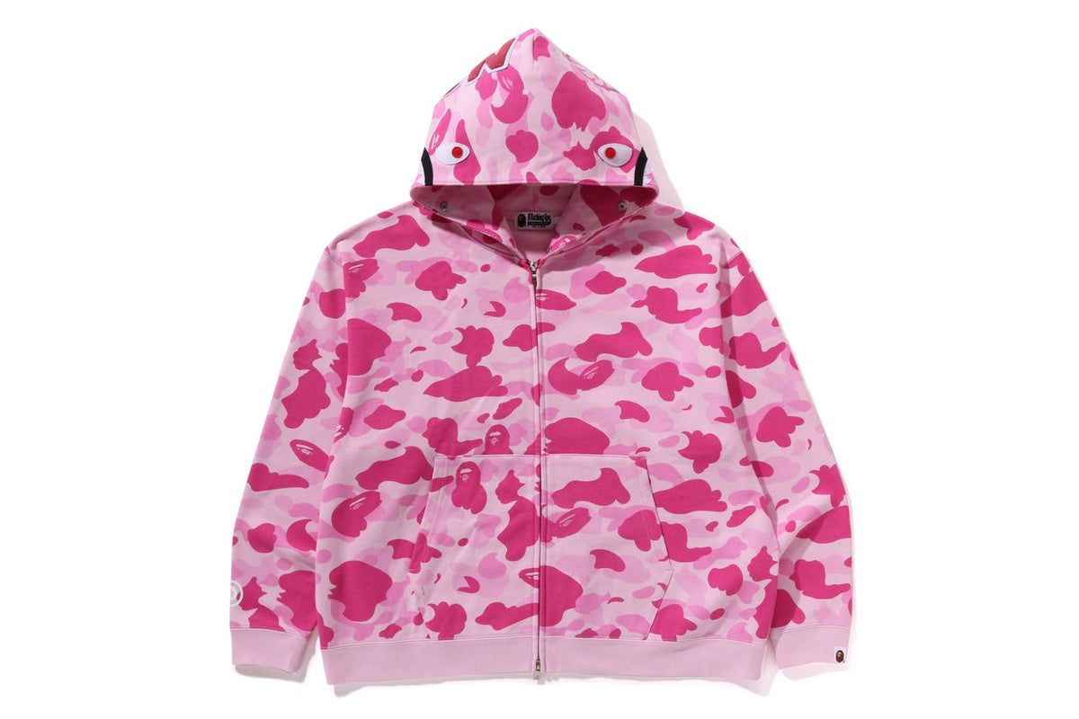 Camouflage Hoodie Bape Abc Shark Full Zip Hoodie Pink BAPE ABC