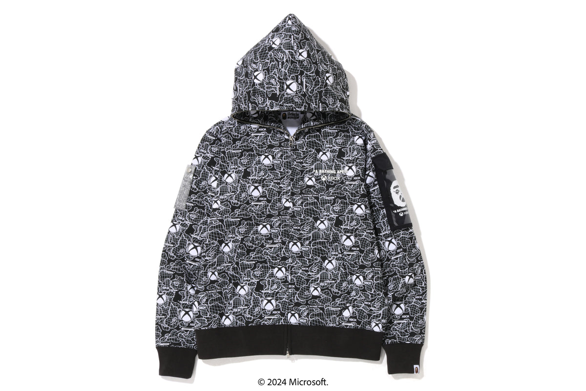 BAPE X XBOX CAMO FULL ZIP HOODIE