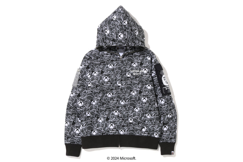 BAPE X XBOX CAMO FULL ZIP HOODIE