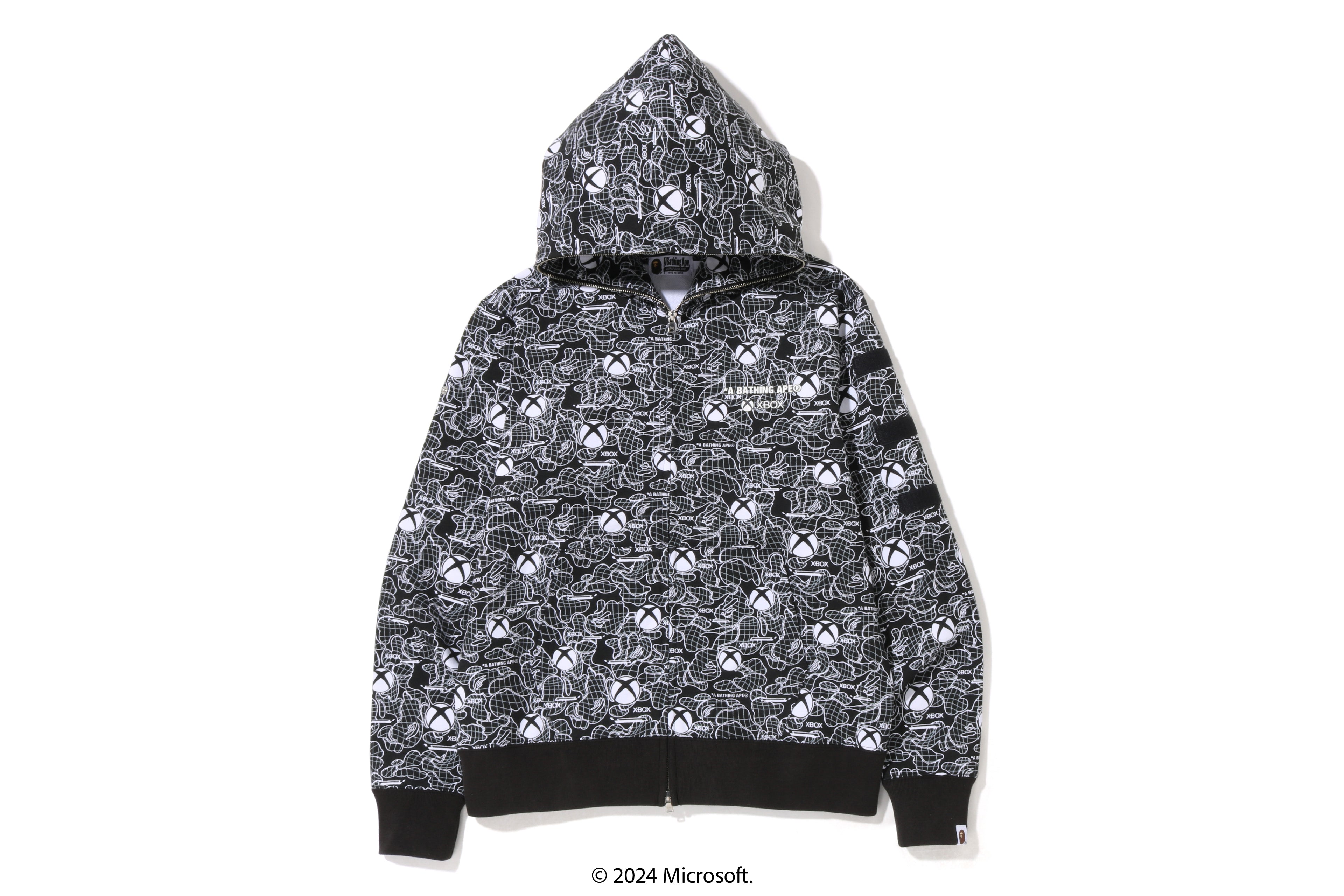 Black and camo bape hoodie hotsell