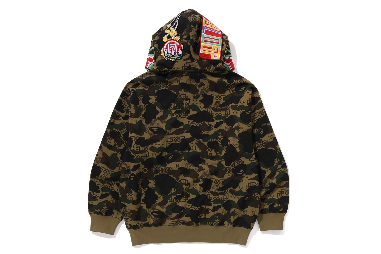 A BATHING APE® BAPE X Clot Camo Shark Relaxed Fit Full Zip Hoodie