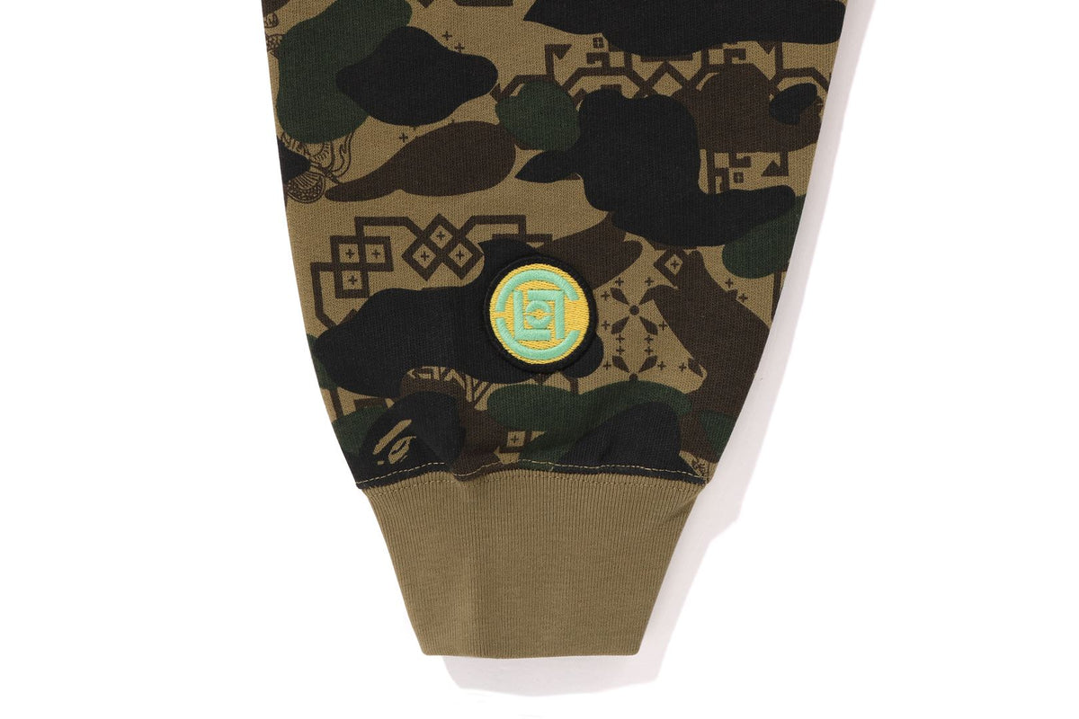 BAPE X CLOT CAMO SHARK RELAXED FIT FULL ZIP HOODIE