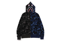 COLOR CAMO SEPARATE SHARK FULL ZIP HOODIE