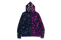 COLOR CAMO SEPARATE SHARK FULL ZIP HOODIE