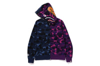 COLOR CAMO SEPARATE SHARK FULL ZIP HOODIE