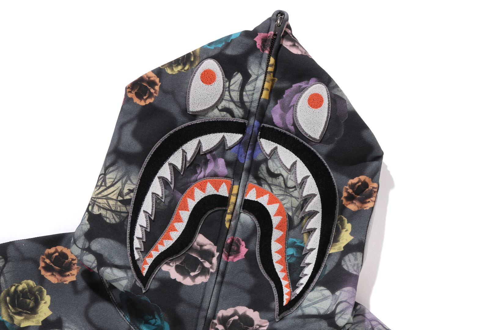 A BATHING APE® Floral Camo Shark Relaxed Fit Full Zip Hoodie