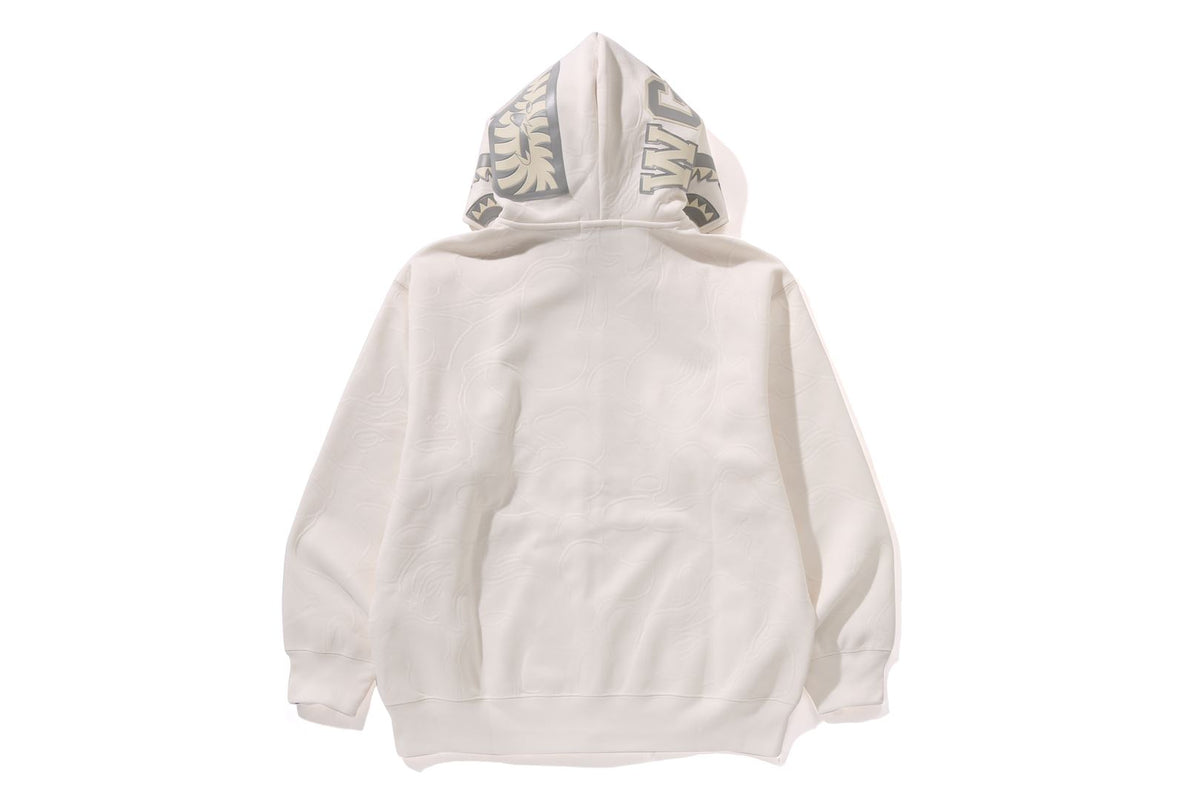 LINE CAMO QUILTED SHARK RELAXED FIT FULL ZIP HOODIE